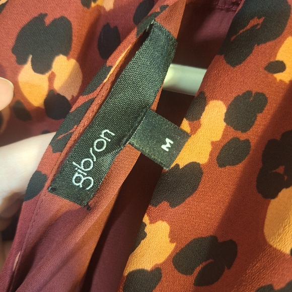 Gibson x City Safari Jaime Shrayber Smocked Maroon Floral Maxi Dress - Picture 6 of 8